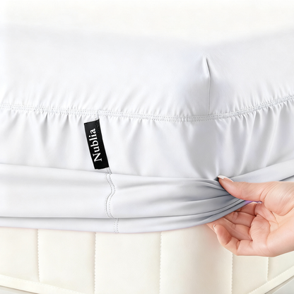 Nublia CloudSoft Stay-On Bed Fitted Sheet | No Clips or Straps Needed