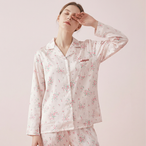 Nublia Rose Breeze Silky Pajama Set