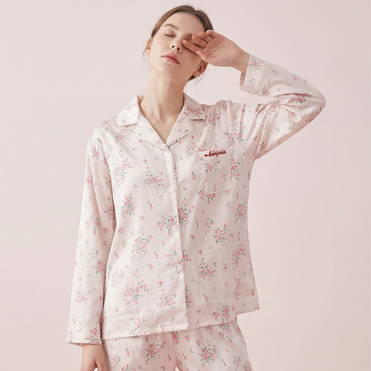 Nublia Rose Breeze Silky Pajama Set