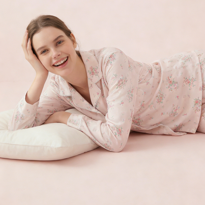 Nublia Rose Breeze Silky Pajama Set