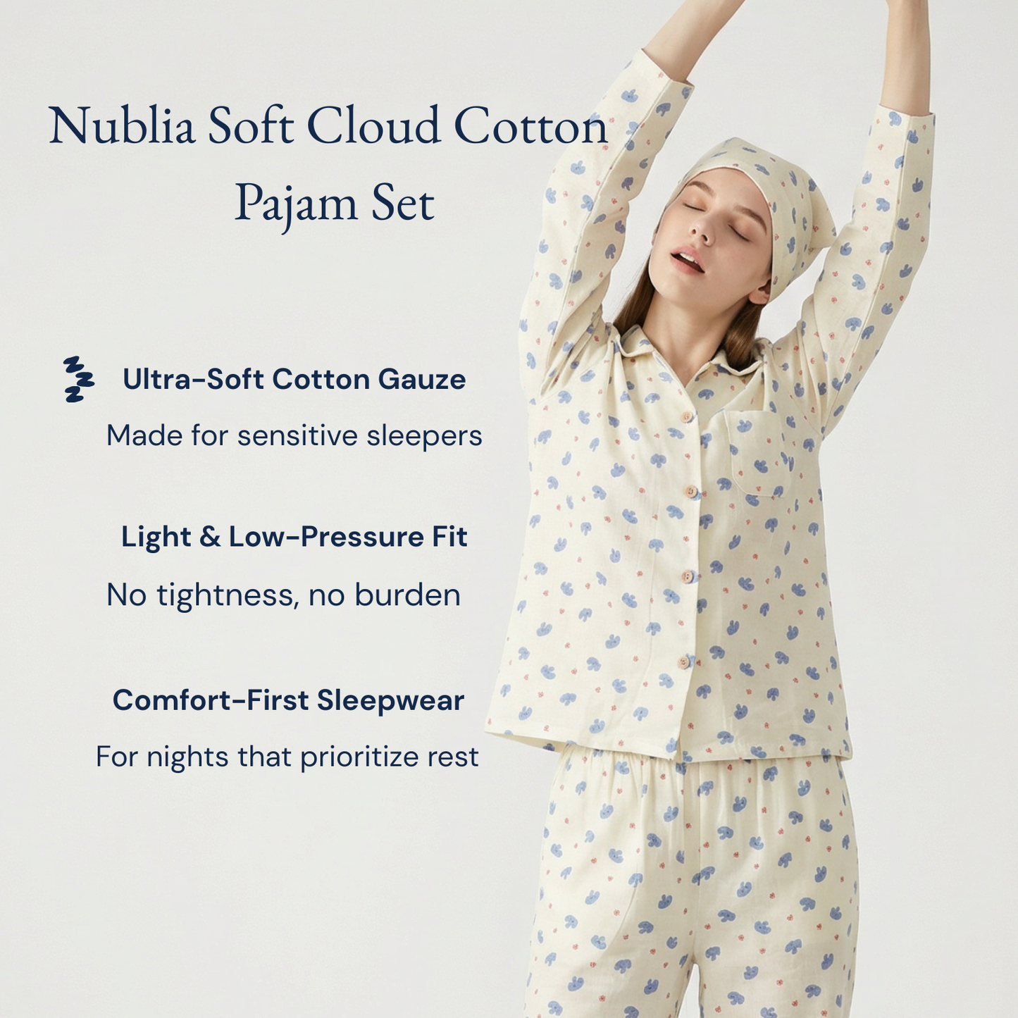 Nublia Soft Cloud Cotton Pajama Set