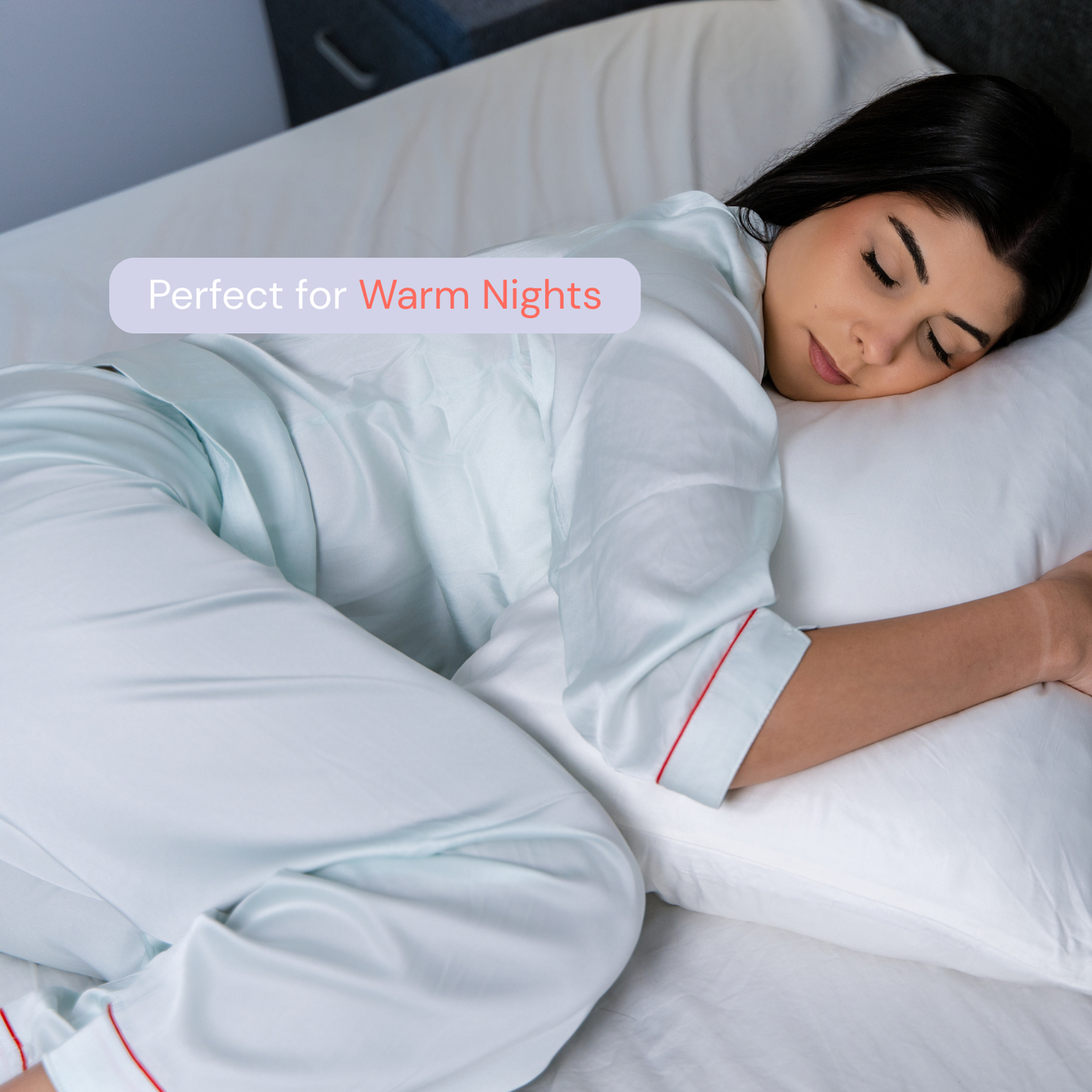 Nublia Mist Green Silky Pajama Set