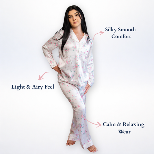 Nublia Rose Breeze Silky Pajama Set