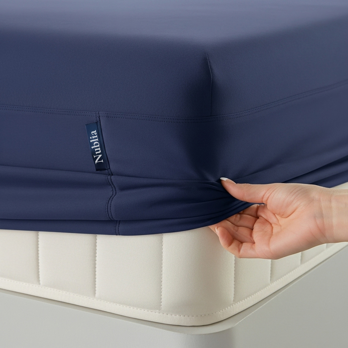 Nublia CloudSoft Stay-On Bed Fitted Sheet | No Clips or Straps Needed
