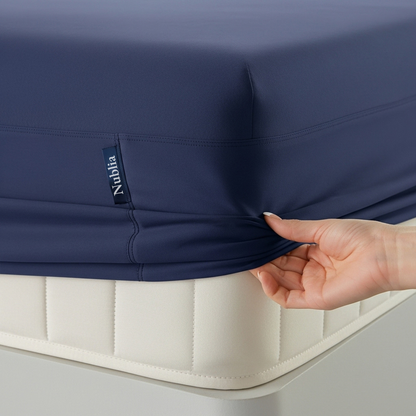 Nublia CloudSoft Stay-On Bed Fitted Sheet | No Clips or Straps Needed